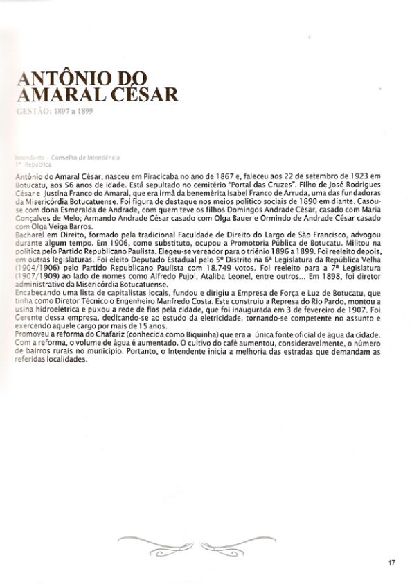 Foto - Registro biográfico dos prefeitos de Botucatu - Olavo Pinheiro Godoy