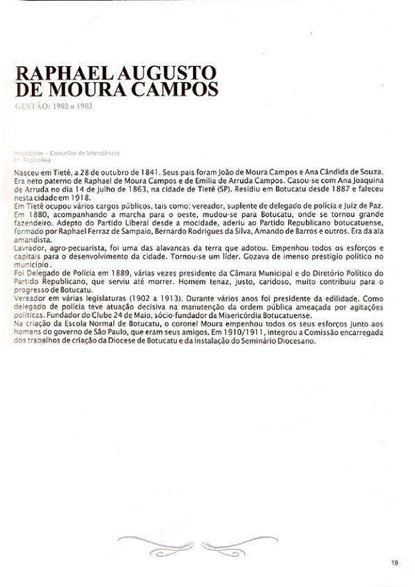 Foto - Registro biográfico dos prefeitos de Botucatu - Olavo Pinheiro Godoy