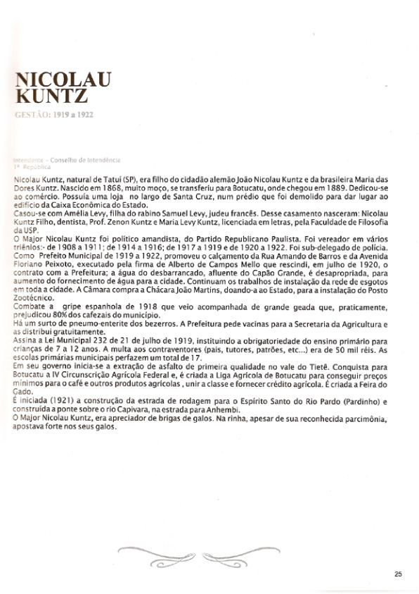 Foto - Registro biográfico dos prefeitos de Botucatu - Olavo Pinheiro Godoy