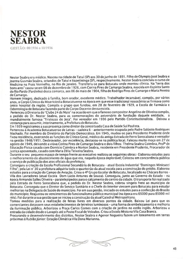 Foto - Registro biográfico dos prefeitos de Botucatu - Olavo Pinheiro Godoy