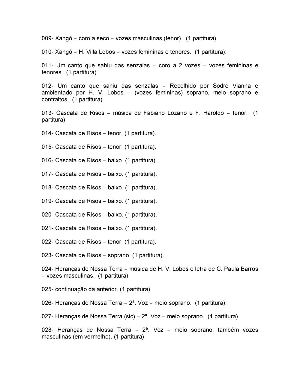 Foto - Espólio musical do Prof. Alfredo Franklin de Mattos
