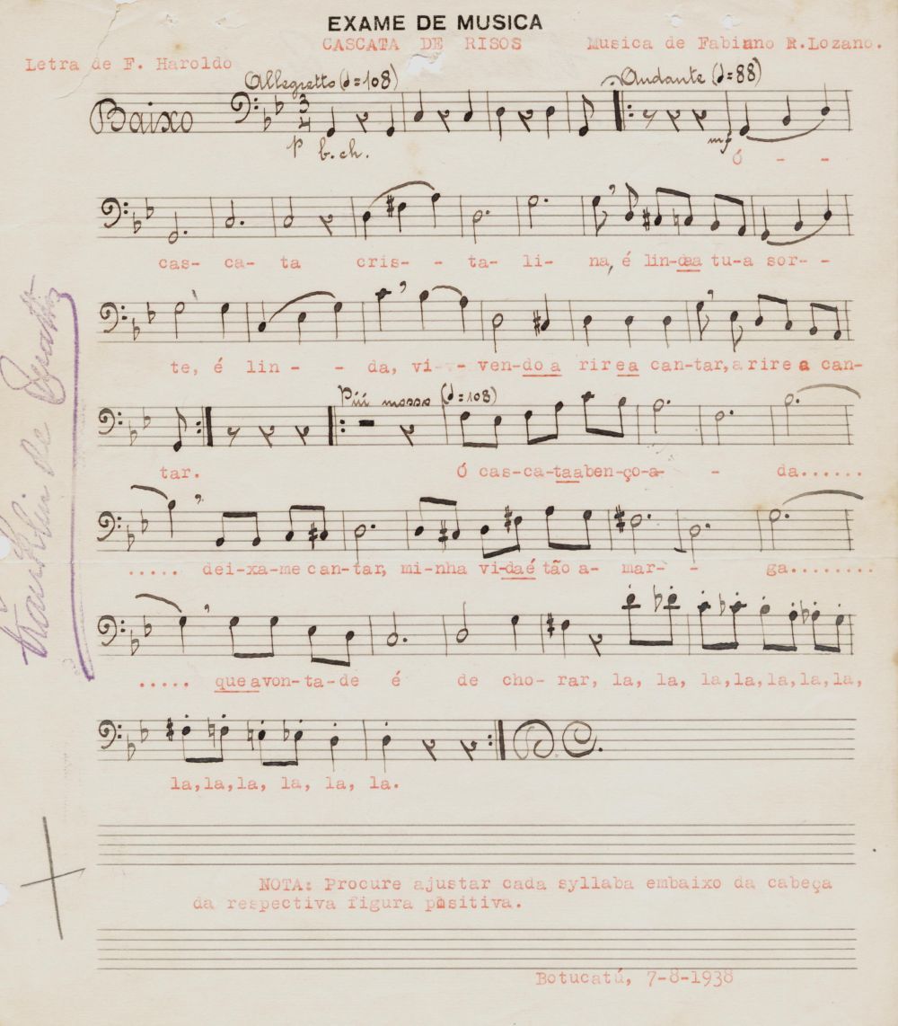 Foto - Espólio musical do Prof. Alfredo Franklin de Mattos
