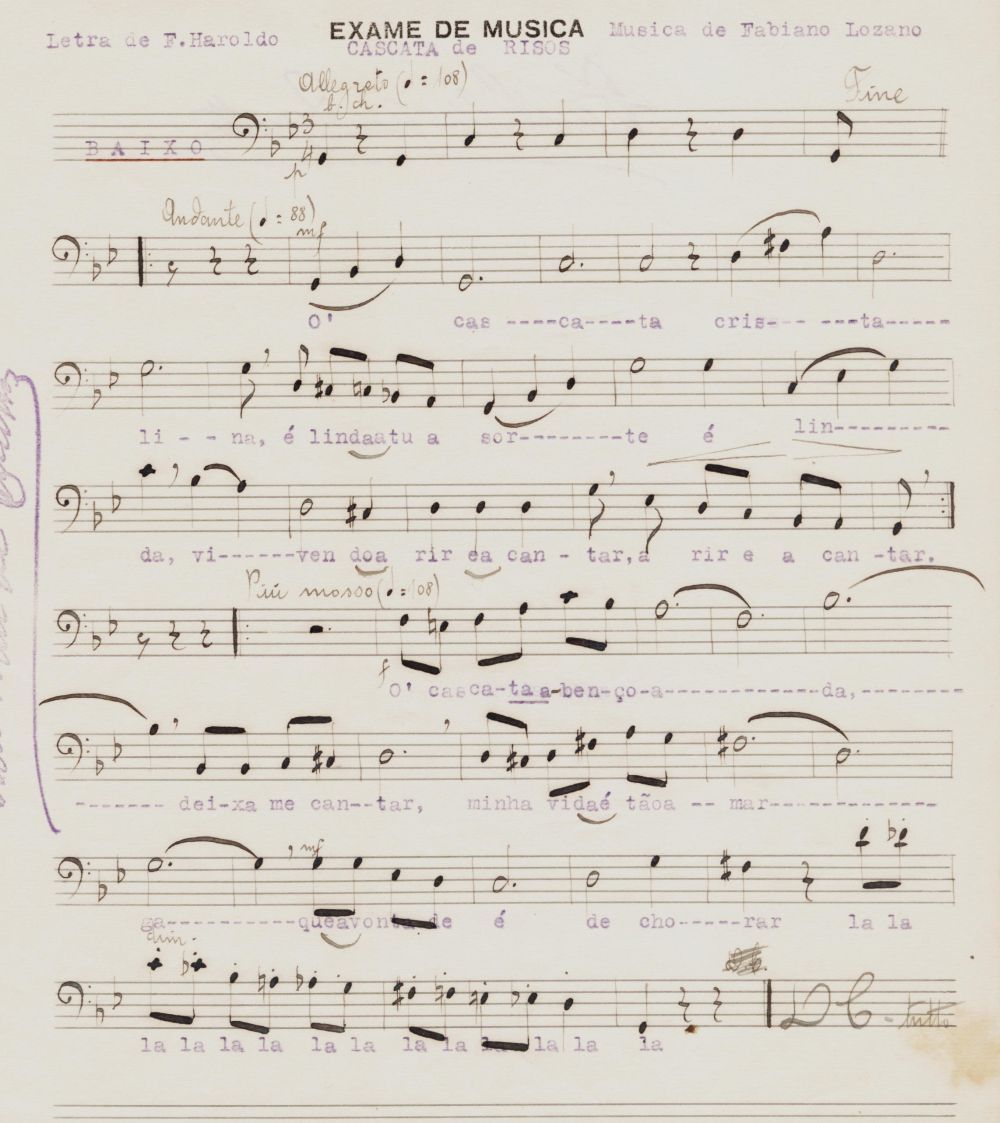 Foto - Espólio musical do Prof. Alfredo Franklin de Mattos
