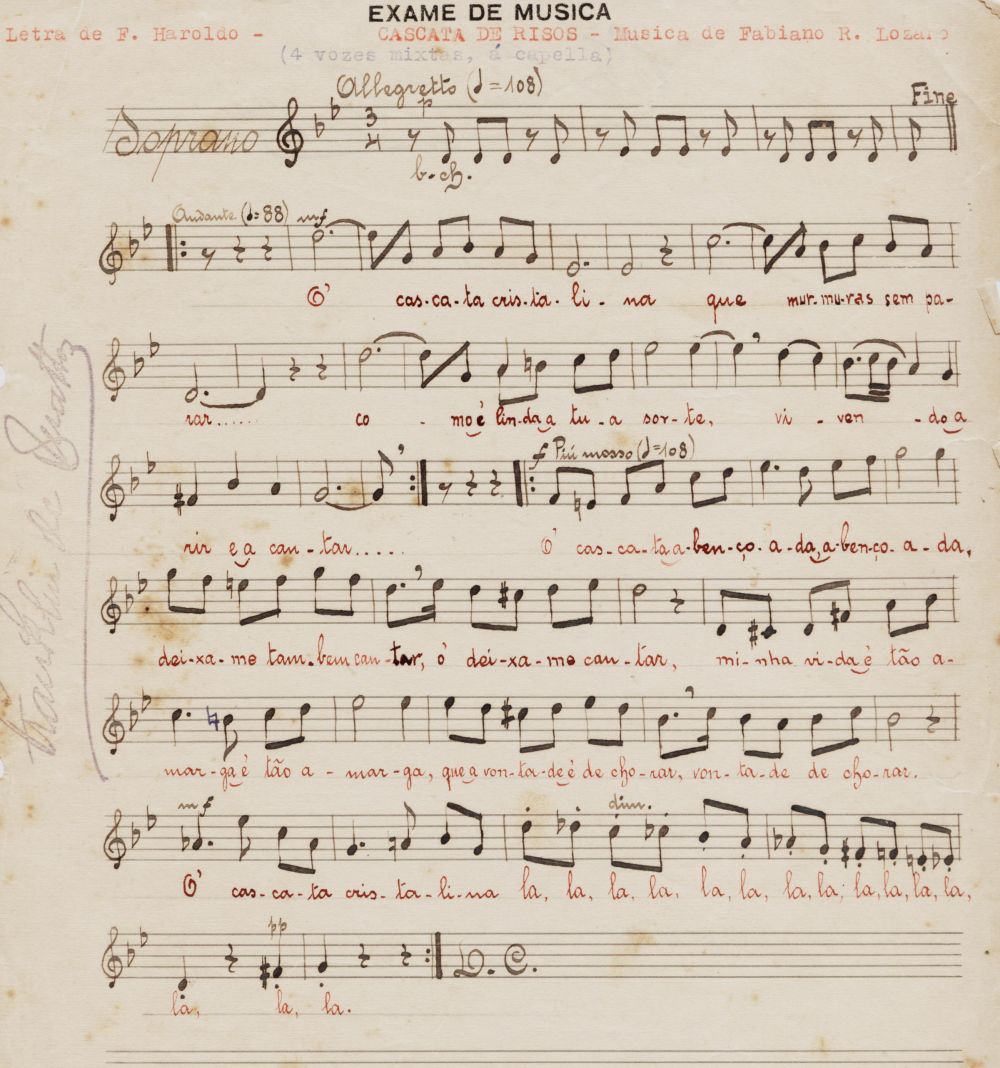 Foto - Espólio musical do Prof. Alfredo Franklin de Mattos
