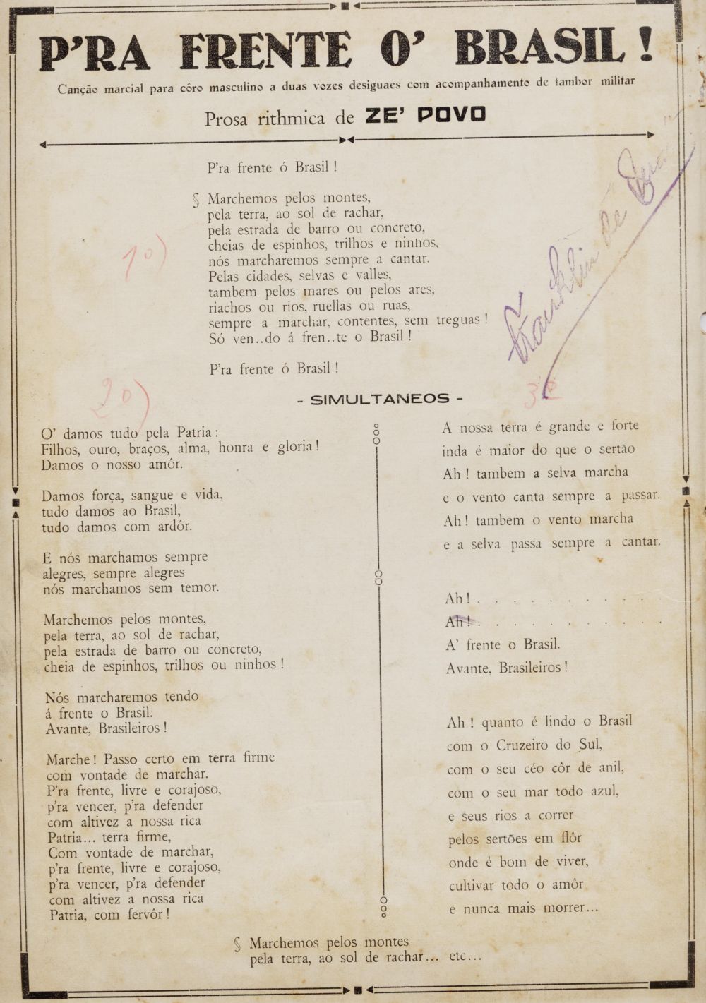 Foto - Espólio musical do Prof. Alfredo Franklin de Mattos
