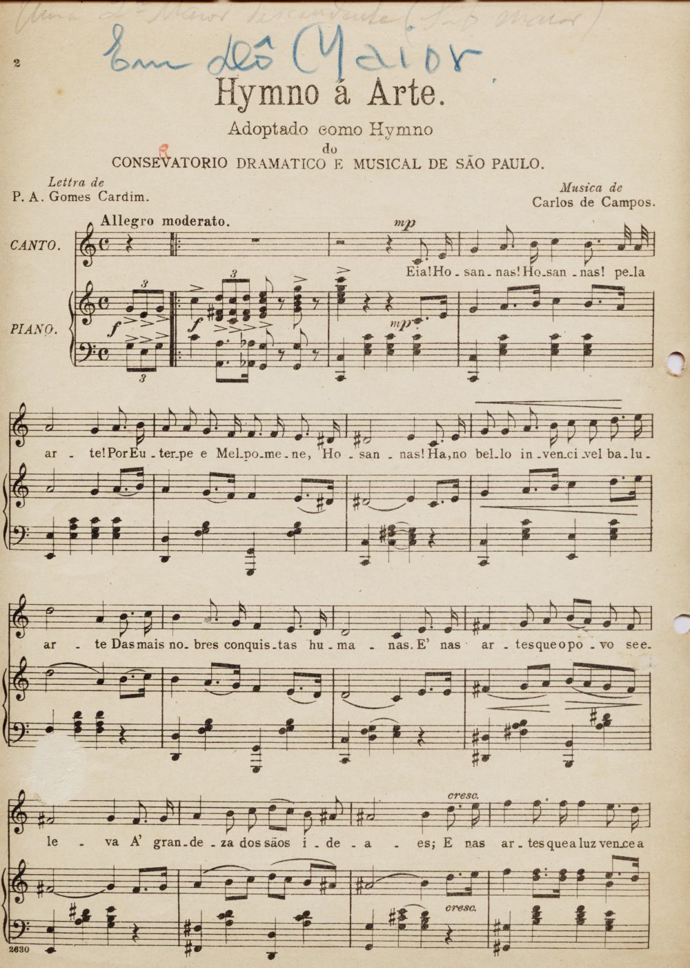 Foto - Espólio musical do Prof. Alfredo Franklin de Mattos
