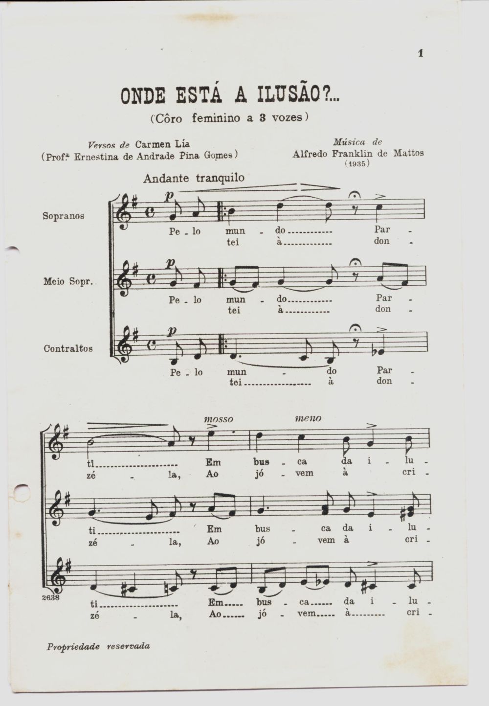 Foto - Espólio musical do Prof. Alfredo Franklin de Mattos
