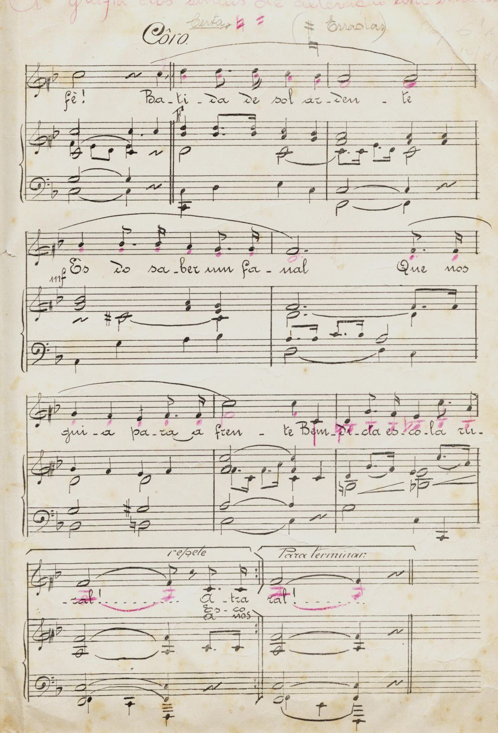 Foto - Espólio musical do Prof. Alfredo Franklin de Mattos
