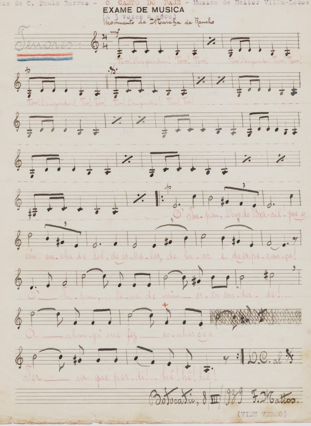 Foto - Espólio musical do Prof. Alfredo Franklin de Mattos
