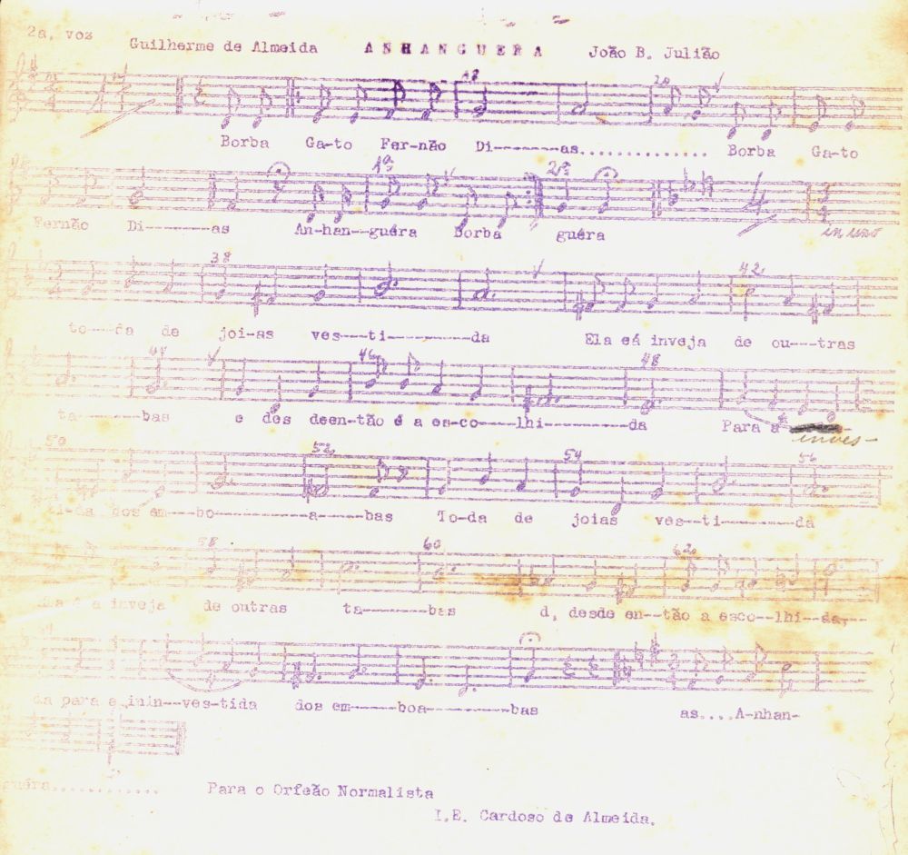 Foto - Espólio musical do Prof. Alfredo Franklin de Mattos
