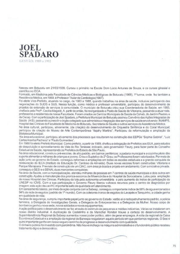 Foto - Registro biográfico dos prefeitos de Botucatu - Olavo Pinheiro Godoy