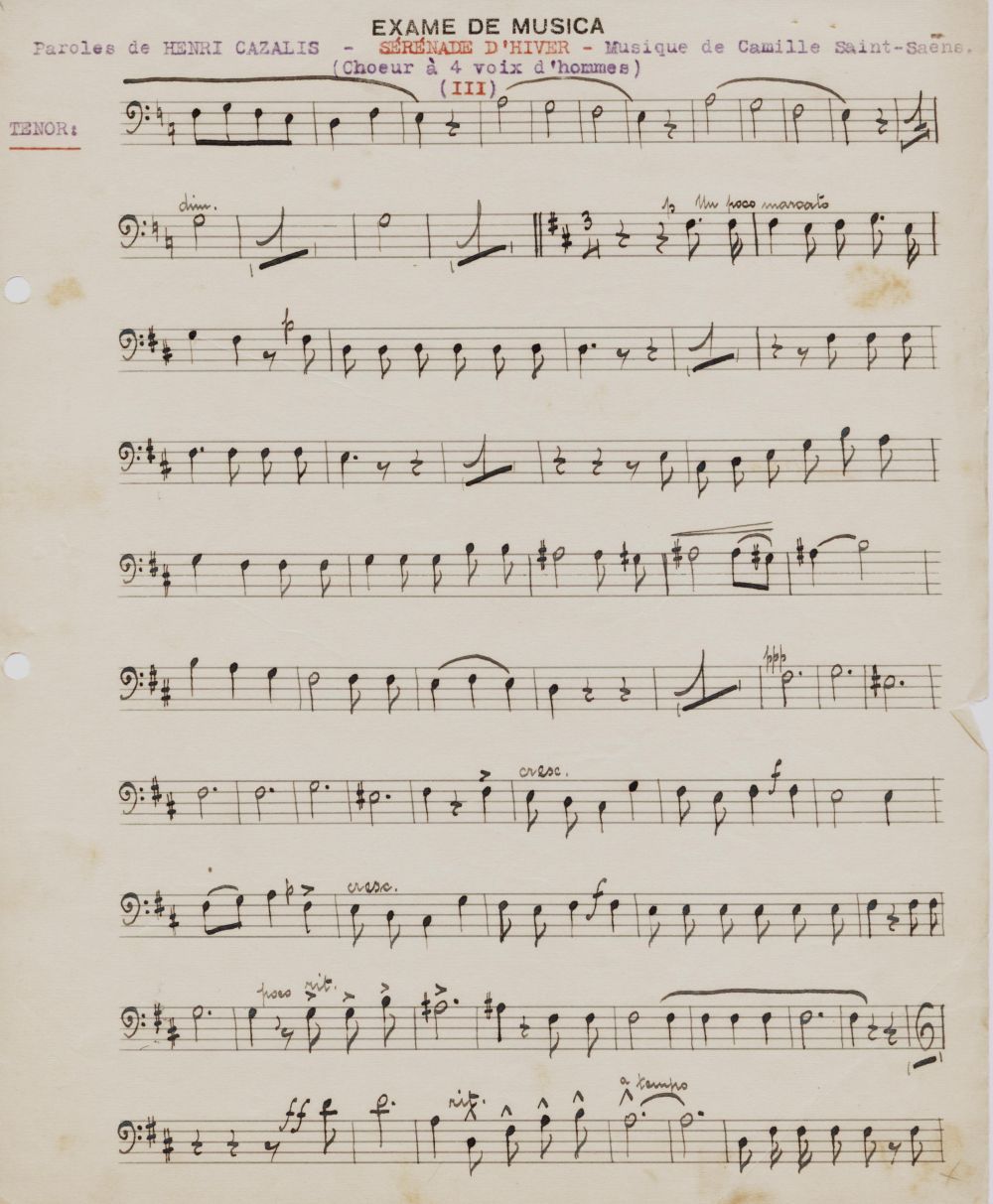 Foto - Espólio musical do Prof. Alfredo Franklin de Mattos
