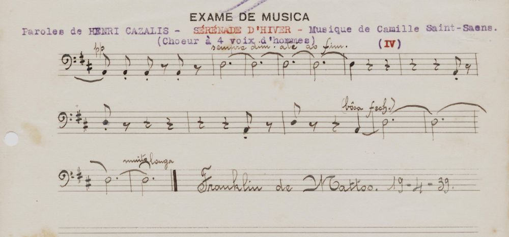 Foto - Espólio musical do Prof. Alfredo Franklin de Mattos
