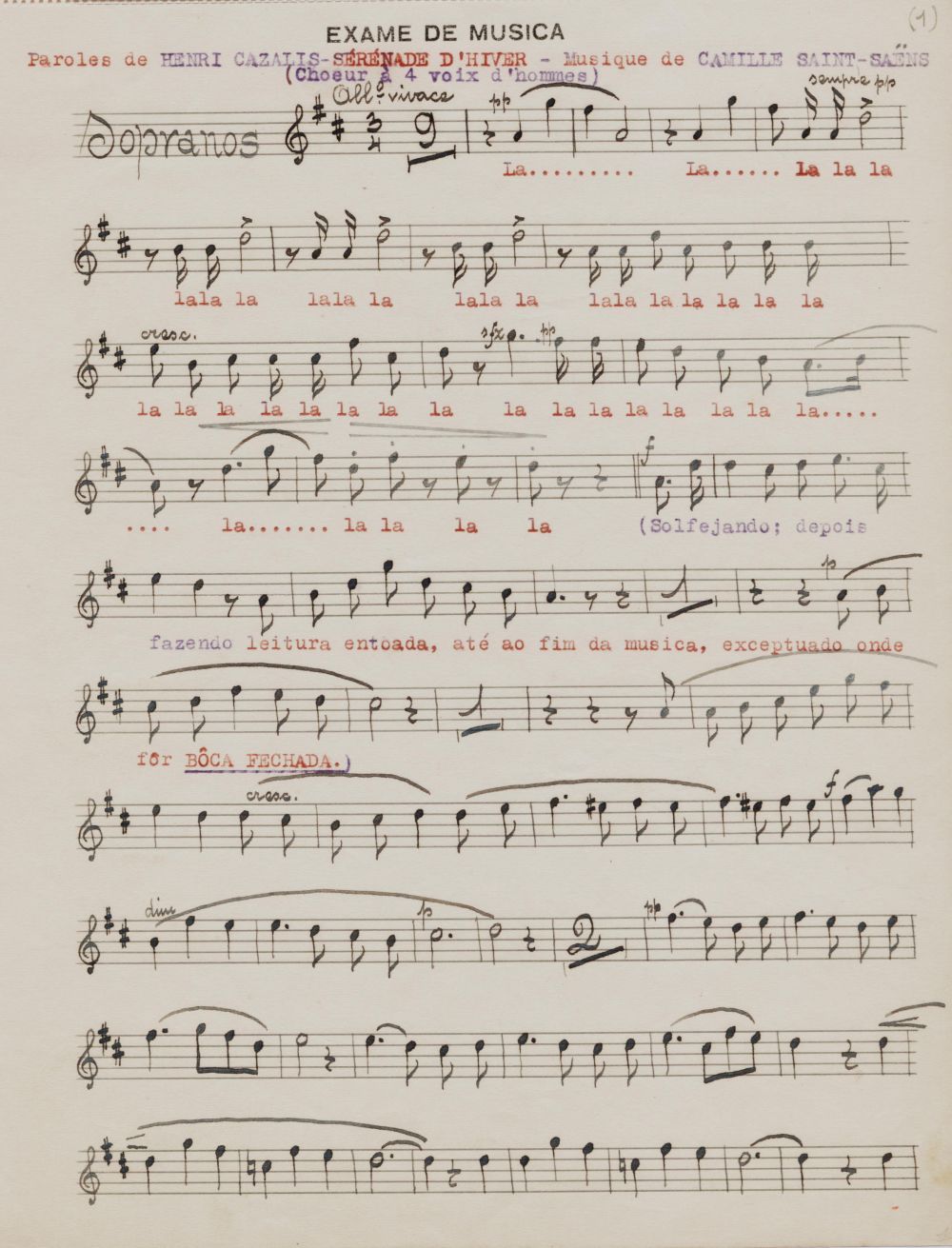 Foto - Espólio musical do Prof. Alfredo Franklin de Mattos
