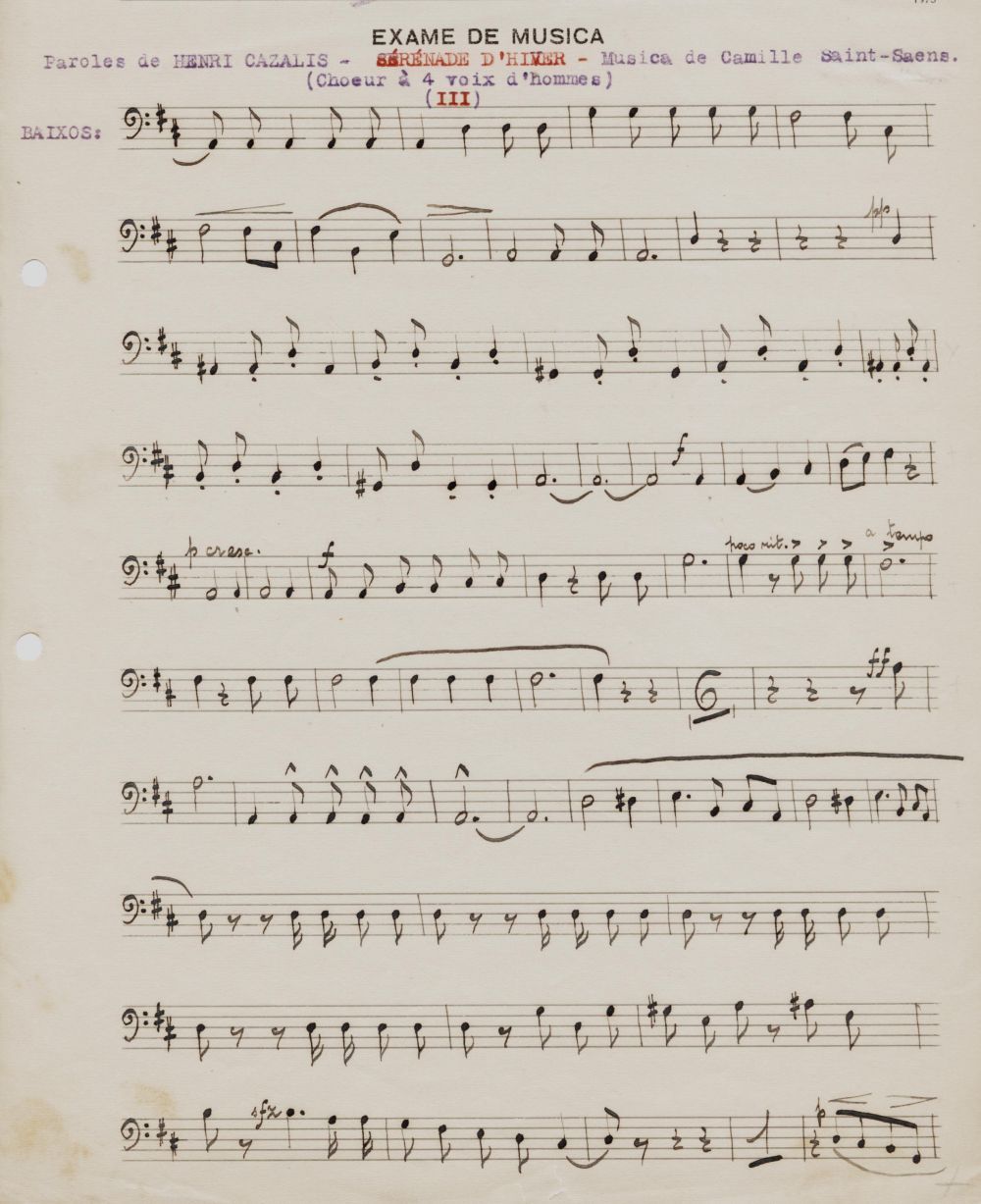 Foto - Espólio musical do Prof. Alfredo Franklin de Mattos
