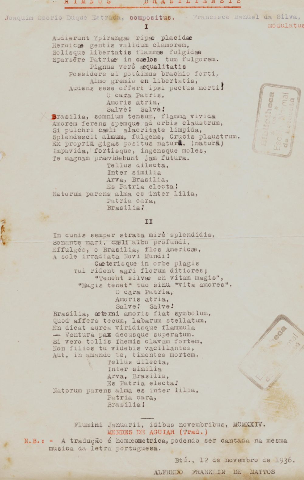 Foto - Espólio musical do Prof. Alfredo Franklin de Mattos
