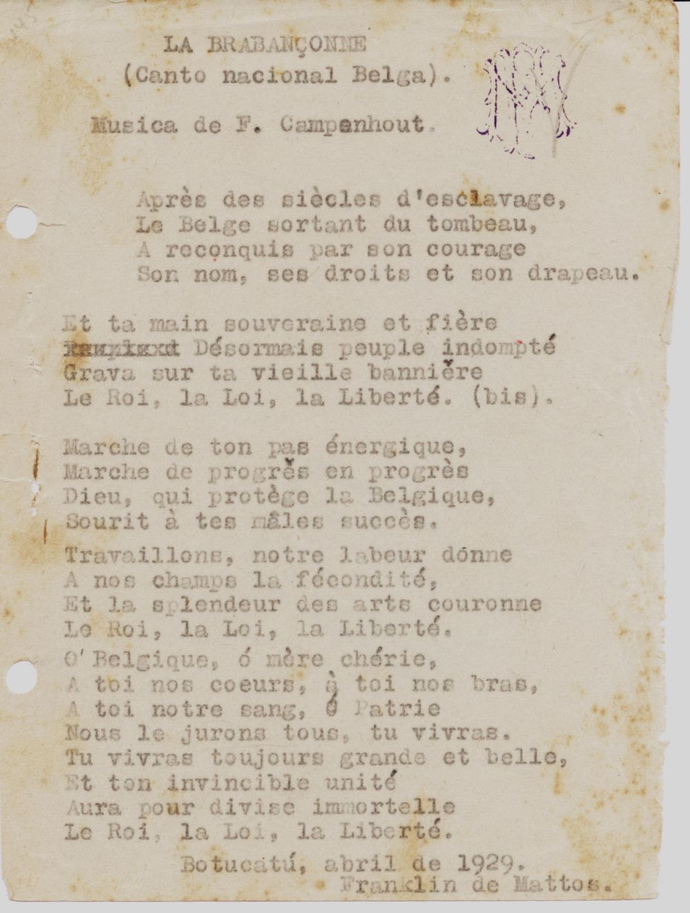 Foto - Espólio musical do Prof. Alfredo Franklin de Mattos
