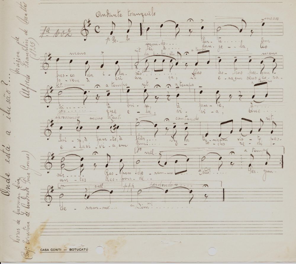 Foto - Espólio musical do Prof. Alfredo Franklin de Mattos
